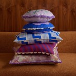 Bonnie and Neil | Cushion Round | Pansy Klein Blue